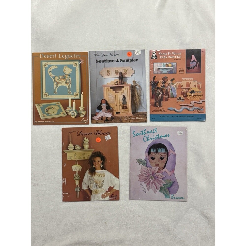 Tole Painting Lot 5 Books Santa Fe Southwestern Desert Patterns Christmas Crafts